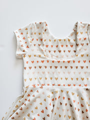 Organic Boho Hearts Twirl Dress