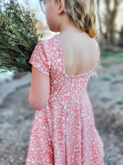 Organic Cotton Coral Easter Twirl Dress