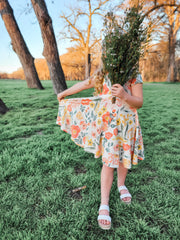 Organic Big Spring Floral Twirl Dress