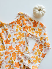 Organic Cotton Fall Leaves Twirl Dress