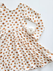 Organic Cotton Jack-O-Lantern Twirl Dress