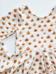 Organic Cotton Jack-O-Lantern Twirl Dress
