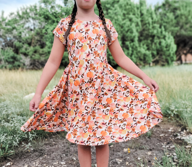 Organic Watercolor Apples Back to School Dress
