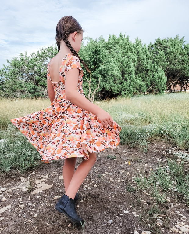 Organic Watercolor Apples Back to School Dress
