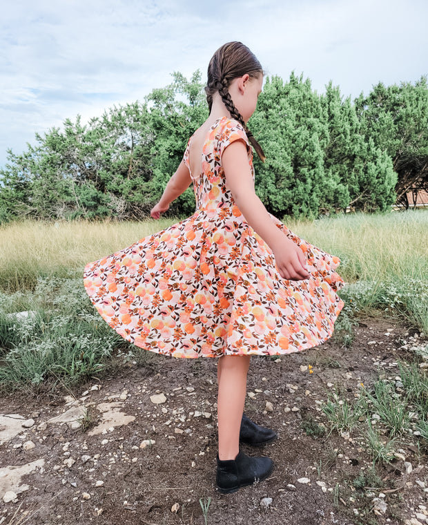 Organic Watercolor Apples Back to School Dress