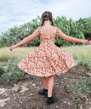 Organic Watercolor Apples Back to School Dress
