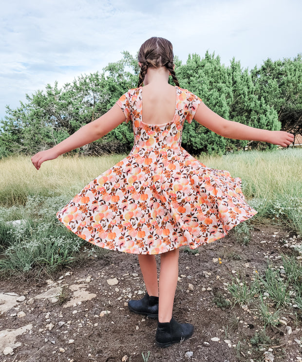 Organic Watercolor Apples Back to School Dress