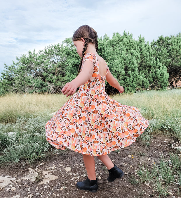Organic Watercolor Apples Back to School Dress