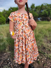 Organic Watercolor Apples Back to School Dress
