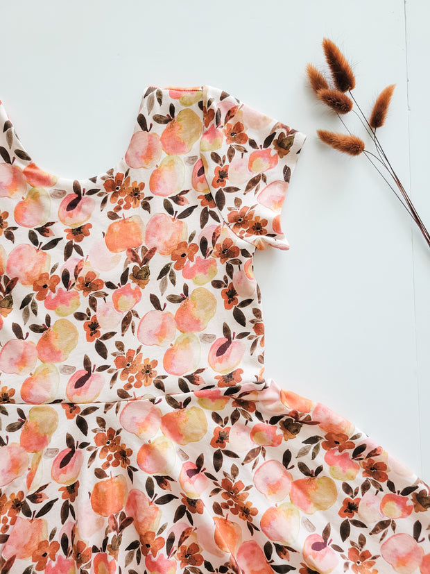 Organic Watercolor Apples Back to School Dress