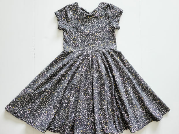 Organic Cotton Midnight Floral Twirl Dress