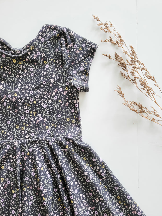 Organic Cotton Midnight Floral Twirl Dress