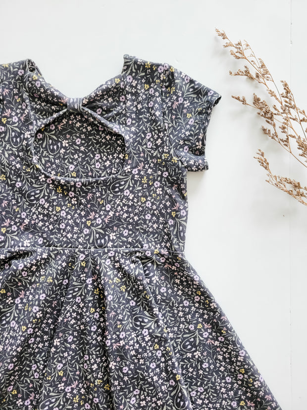 Organic Cotton Midnight Floral Twirl Dress