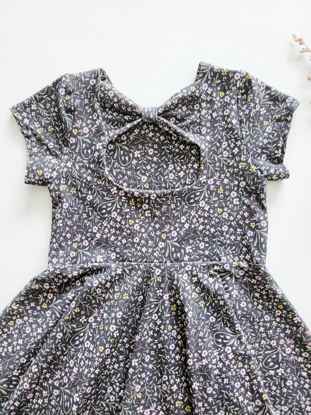 Organic Cotton Midnight Floral Twirl Dress