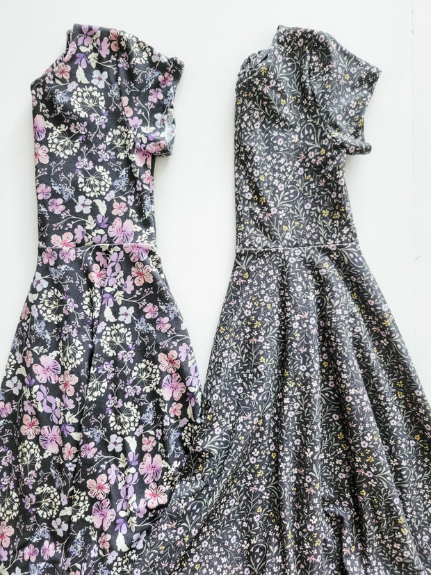 Organic Cotton Midnight Floral Twirl Dress