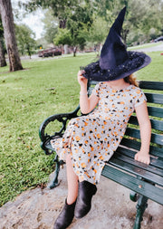 Black Cats, Pumpkins, and Ghosts Organic Cotton Twirl Dress
