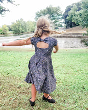 Organic Cotton Midnight Floral Twirl Dress