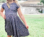 Organic Cotton Midnight Floral Twirl Dress