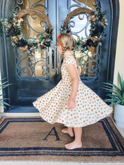 Organic Cotton Jack-O-Lantern Twirl Dress