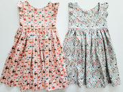 Dogs and Branches Cotton Christmas Dress