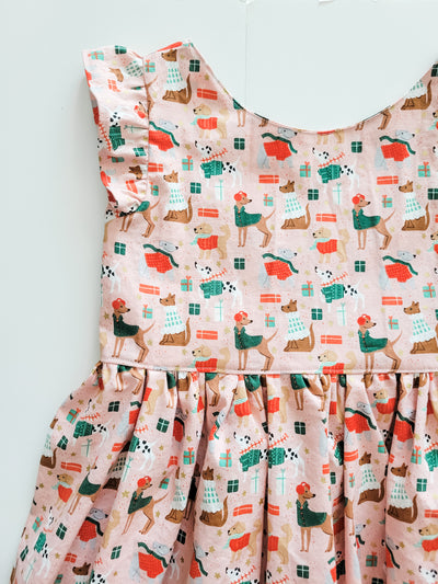 Dogs in Sweaters Cotton Christmas Dress