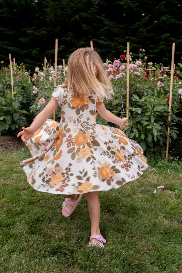 Organic Large Floral Twirl Dress