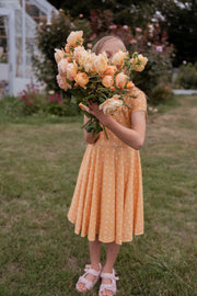 Organic Golden Polka Dots Twirl Dress