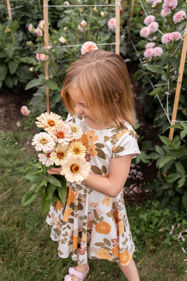 Organic Large Floral Twirl Dress