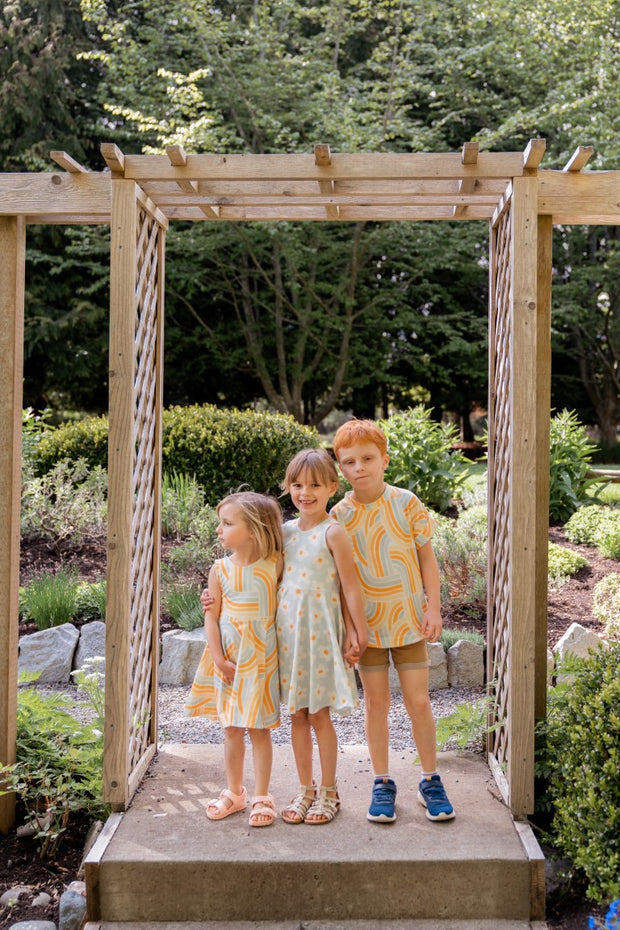 Girls Coordinating Organic Cotton Twirl Dresses For Summer