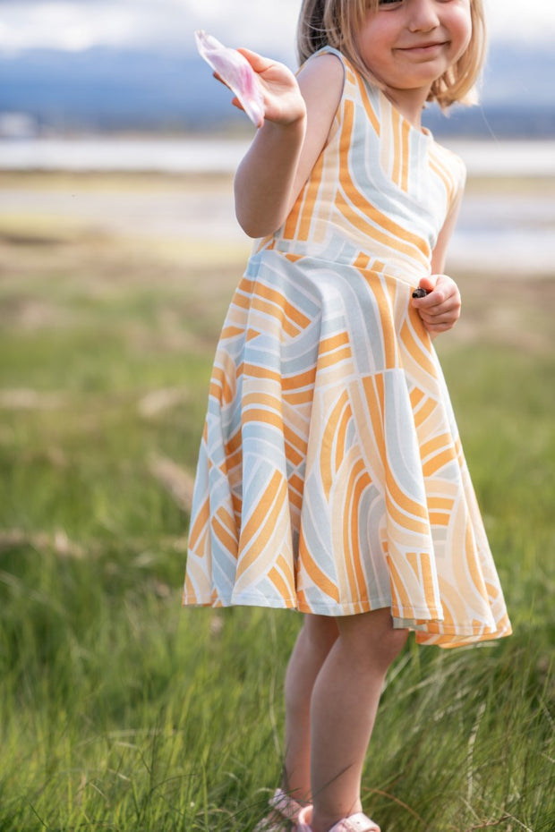 bohemian rainbow dress BOBBIN Tiered Multi Way Boho Silk Skirt Dress in Rainbow Dance (One Size)