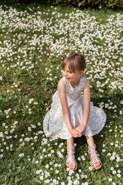 Girls Organic Cotton Daisy Twirl Dress For Summer