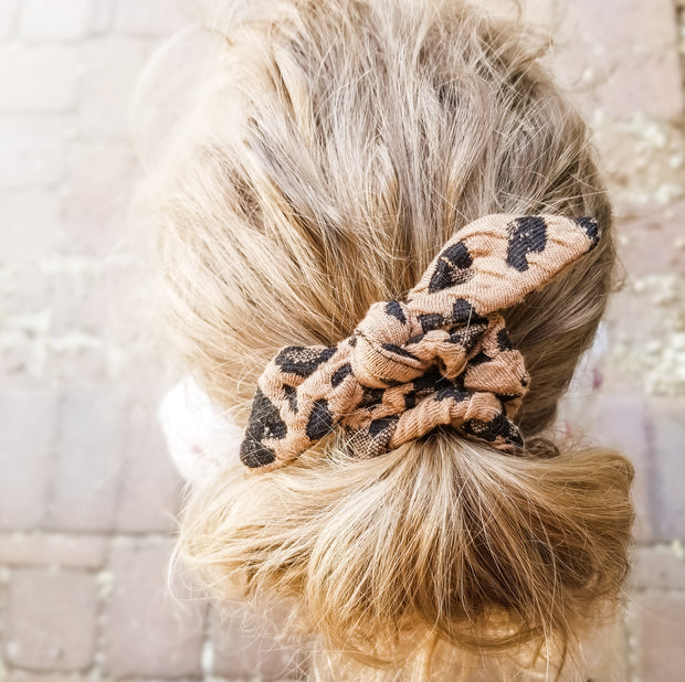 Girls animal print hair scrunchy