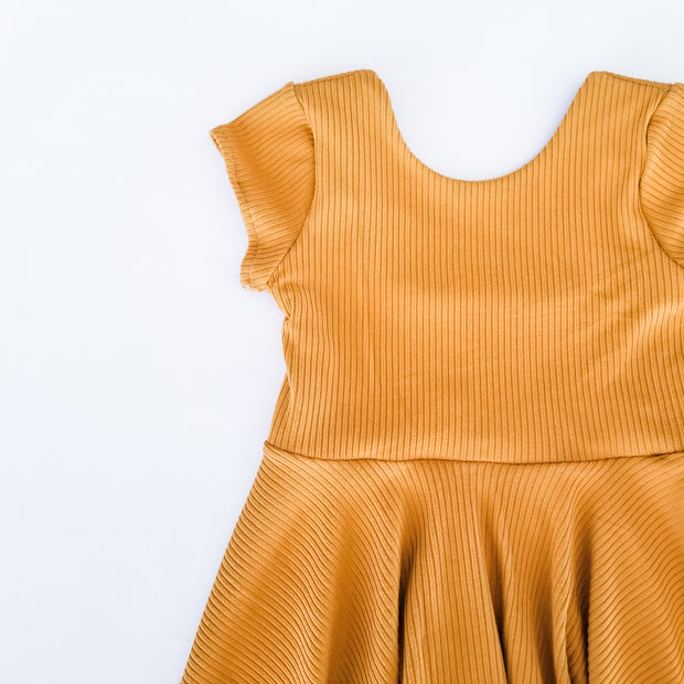Mustard Twirl Dress For Fall