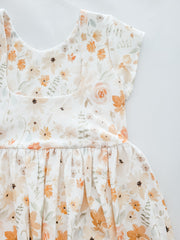 Watercolor Floral Gathered Dress