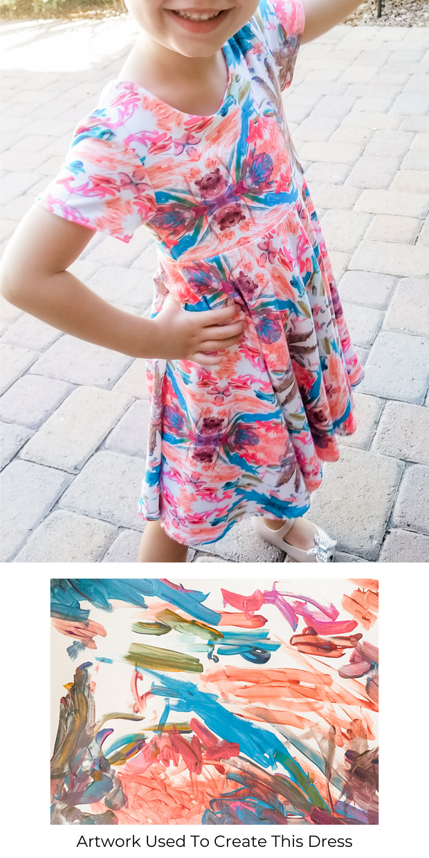 Rem and Em Kids Art Work Twirl Dress