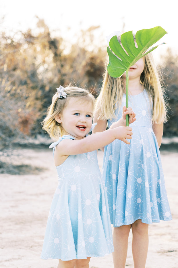 Summer toddler twirl dress in mint green