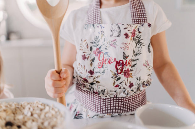 Embroidered Girls Apron