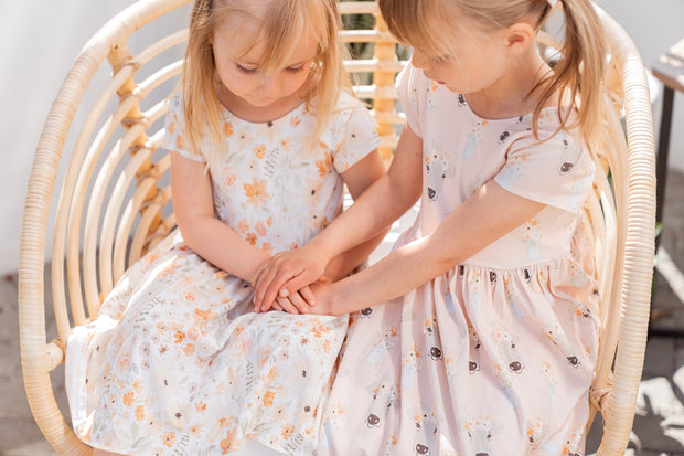 Girls Organic Cotton Coordinating Summer Dresses