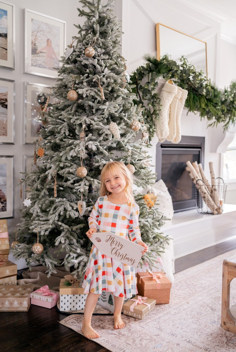Christmas Cheer Gingham Twirl Dress – Rem and Em